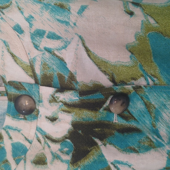 R.Q.T. Floral Button-Up, Linen Blend, 3/4 Sleeves Blazer/Jacket PXL - Picture 5 of 12